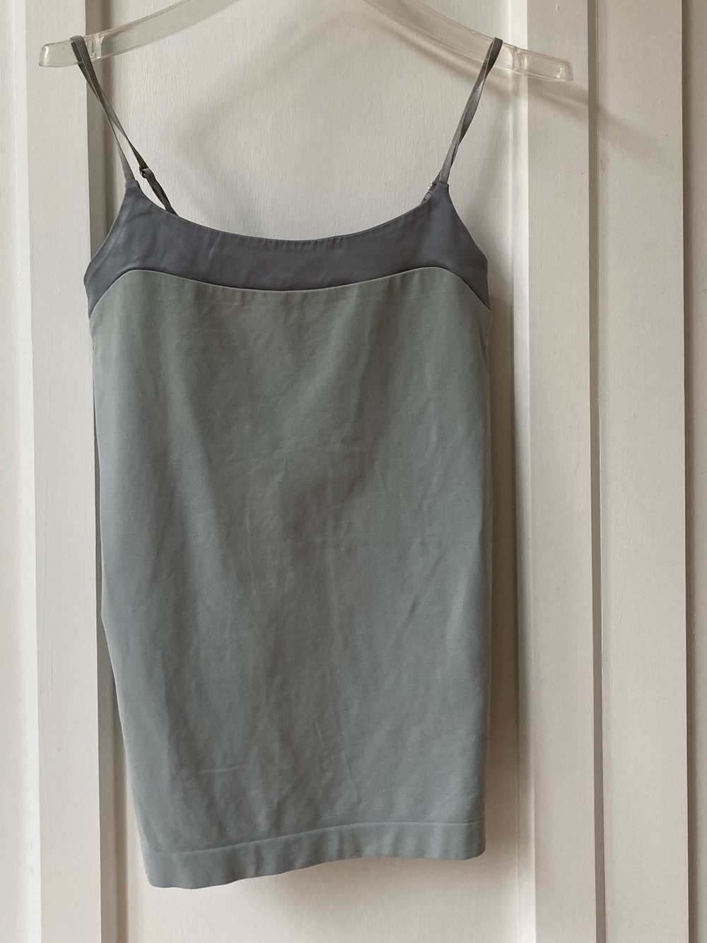 Banana Republic | Satin-Trim Spaghetti Strap Cami Top in Slate Gray